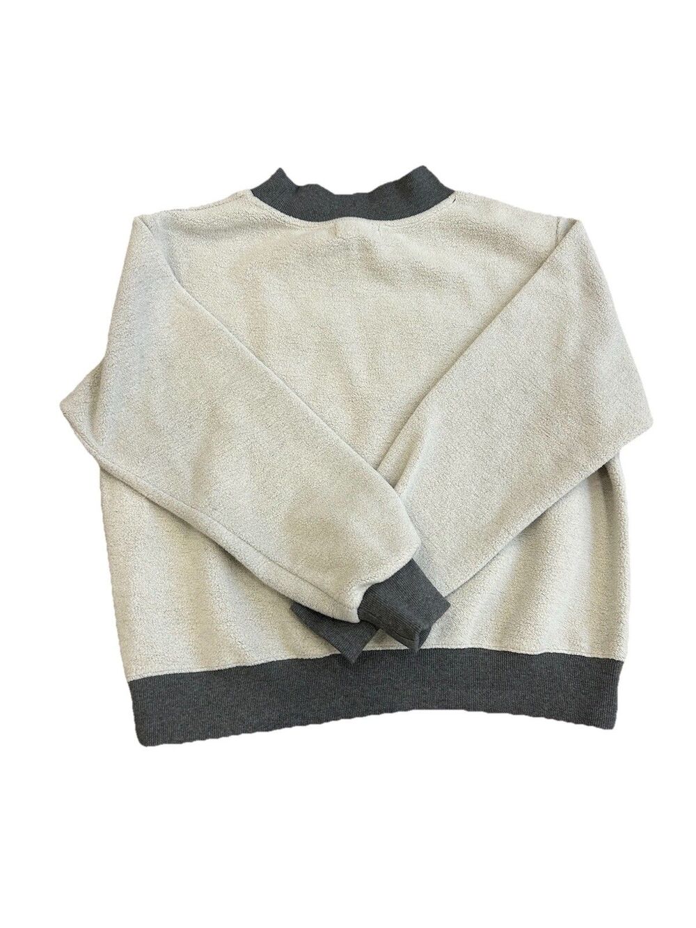PARKE Inside Out Cozy Collection Varsity Mockneck Sweatshirt Stormy Grey S/M - Picture 5 of 7